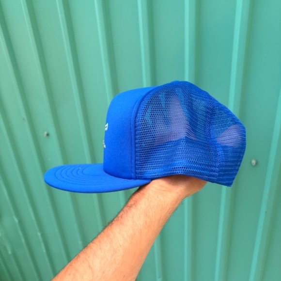Vintage STEMA Punches and Dies trucker hat blue mesh snapback - Picture 5 of 6